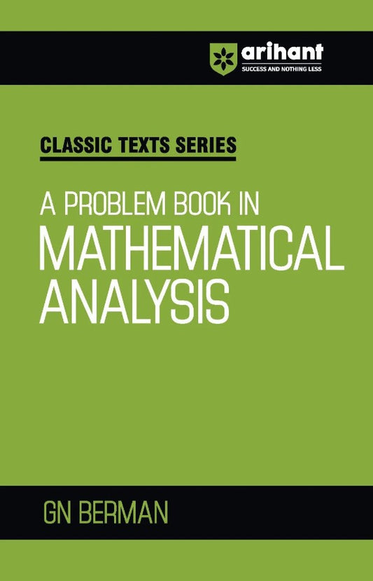 Arihant Classic Texts Series A Problem Book in Mathematical Analysis by GN Berman Advanced Mathematics Book for JEE IIT Engineering Entrance 2027