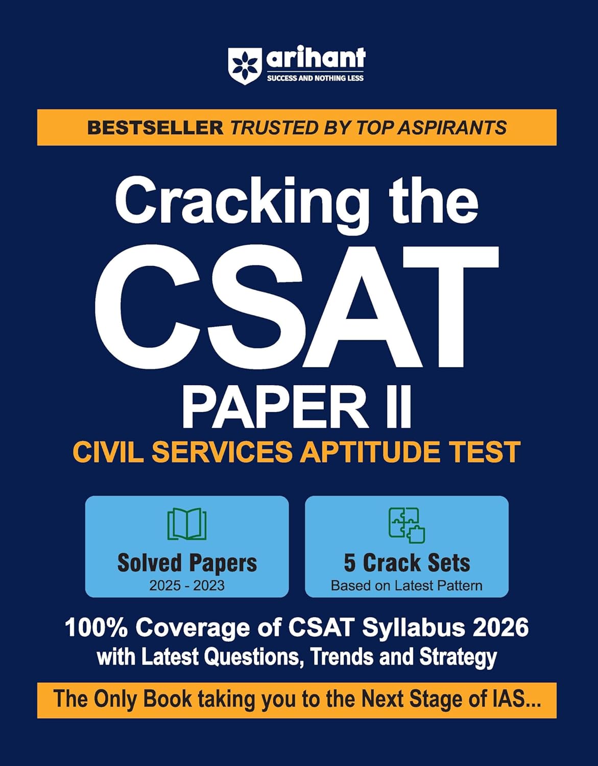 Arihant Cracking the Civil Services Aptitude Test CSAT Paper 2 Complete Coverage of Syllabus 2026 English Medium Updated Edition