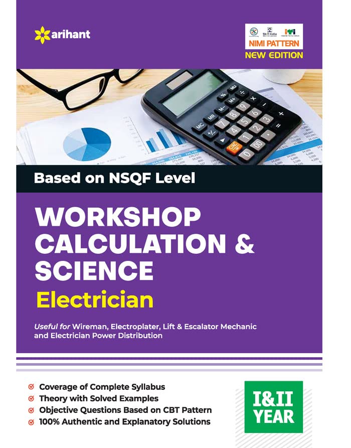 Arihant Electrician Workshop Calculation and Science Year 1 and 2 Based on NSQF Level English Medium