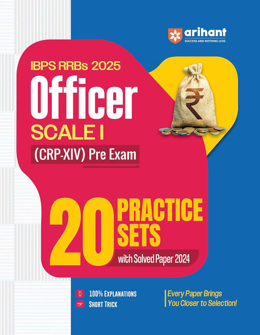 Arihant IBPS RRBs 2025 Officer Scale-I CRP-XIV Pre Exam 20 Practice Sets Book English Medium