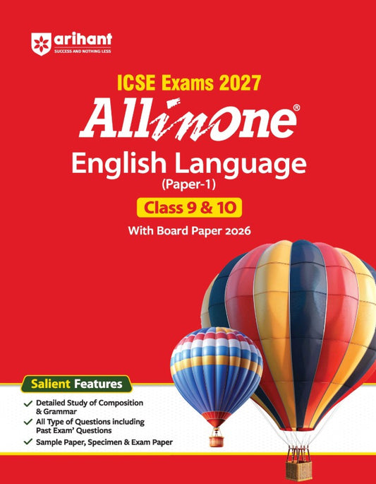 Arihant ICSE All in One English Language Part 1 Class 9 and 10 Exam 2027 Complete Study Guide with Internal Assessment Theory Chapter Exercises Sample Papers and Exam Questions