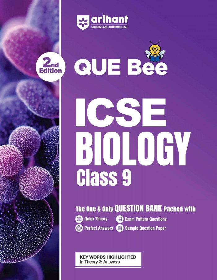 Arihant ICSE Biology Class 9 Exam Book Quick Theory with Exam Pattern Questions and Sample Papers As per Latest ICSE Syllabus Que Bee 2nd Edition