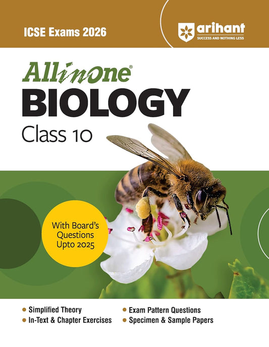 Arihant ICSE Class 10 Exams 2026 All in One Biology With Boards Questions Upto 2025