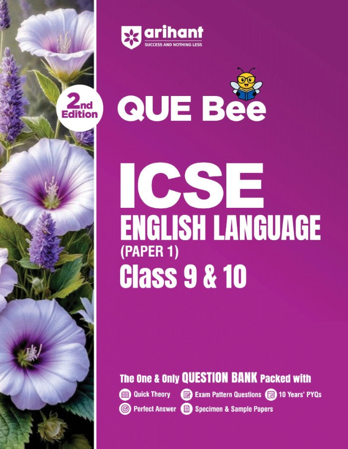 Arihant ICSE English Language Paper 1 Class 9 and 10 Exam Quick Theory with Exam Pattern Questions and Sample Papers As per Latest ICSE Syllabus Que Bee 2nd Edition
