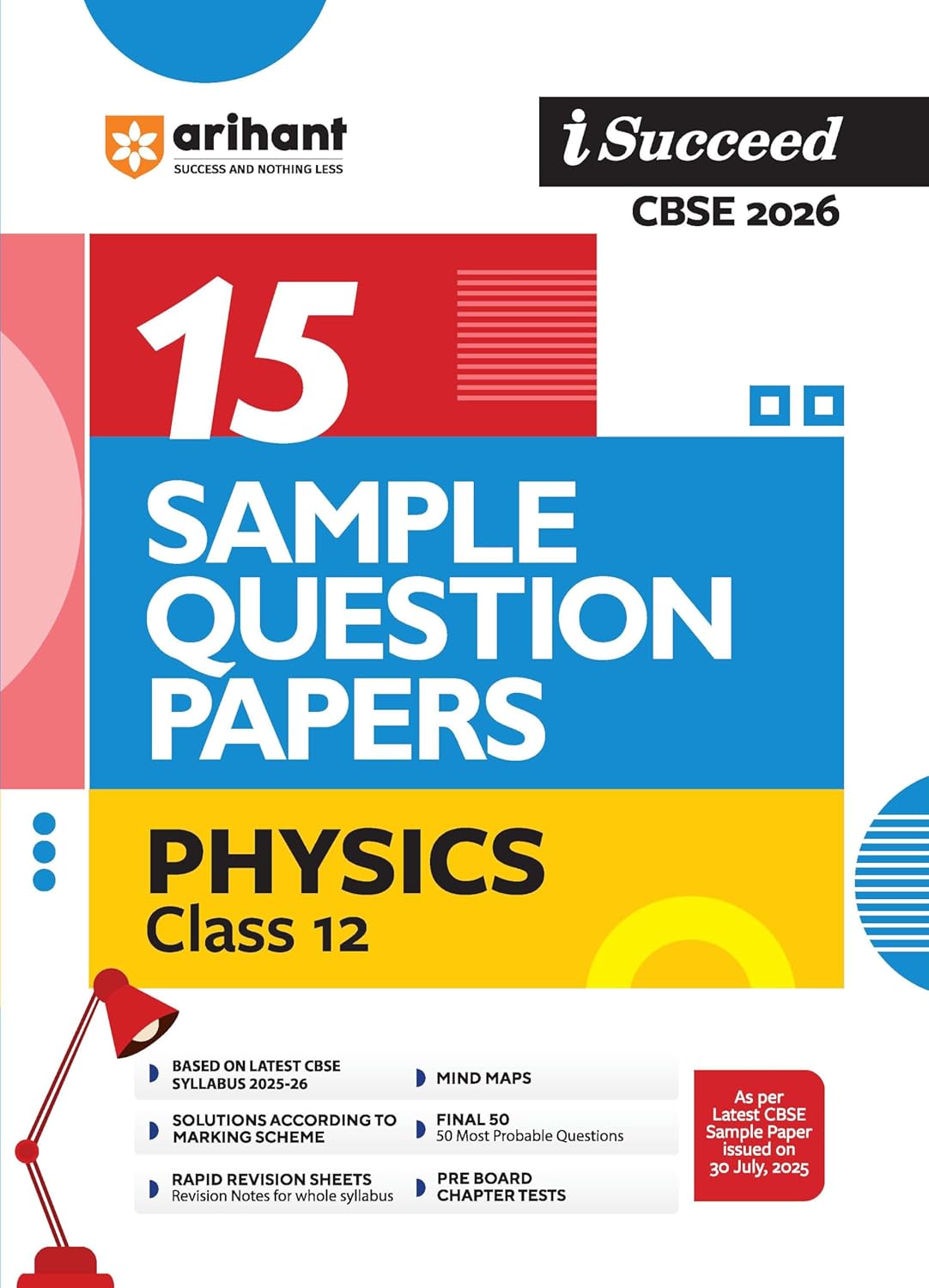 Arihant I Succeed CBSE Sample Question Papers Class 12 Physics Exam 2026 | 15 Sample Papers With Solved Paper 2025