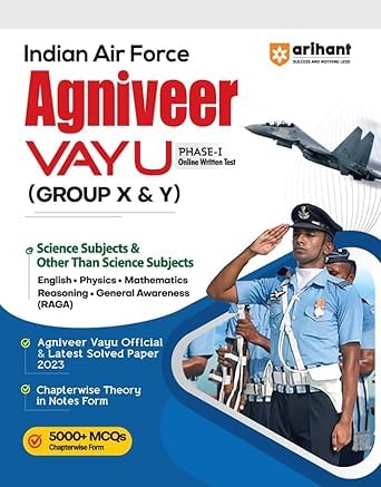 Arihant Indian Air Force Agniveer Vayu Group X and Y Phase 1 Guide For All Science Subject in English