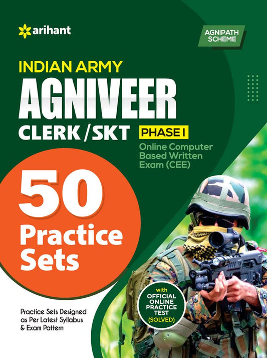 Arihant Indian Army Agniveer Clerk / SKT Phase 1 Exam 50 Practice Sets