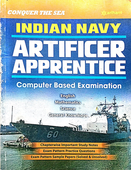 Arihant Indian Navy Artificer Apprentice Guide With Chapterwise Important Study Notes English Medium 
