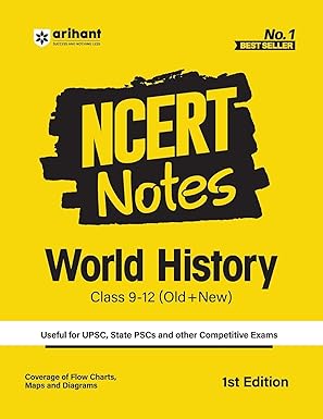 Arihant Indian World NCERT Notes Class 6 to 12 Old and New 1st Edition Book English Medium for All Competitive Exams