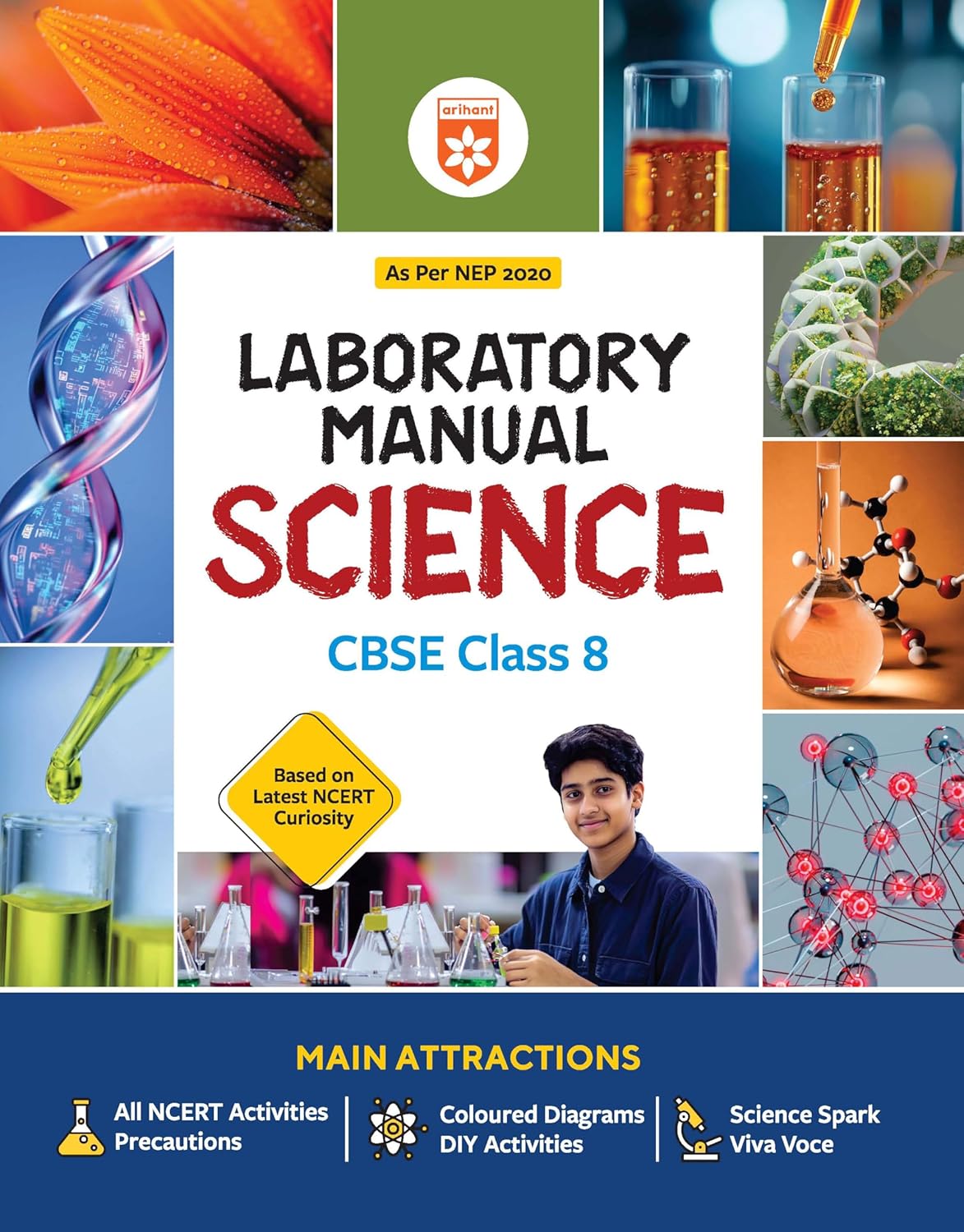 Arihant Laboratory Manual Science for CBSE Class 8 Exam 2026 As Per NEP 2020 Based on Latest NCERT Ganita Prakash Includes All NCERT DIY Activities and Viva Voce English Medium
