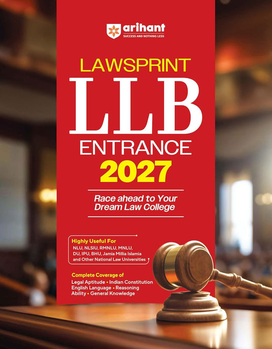 Arihant Lawsprint LLB 2027 Entrance Exam Guide Complete Coverage English Medium