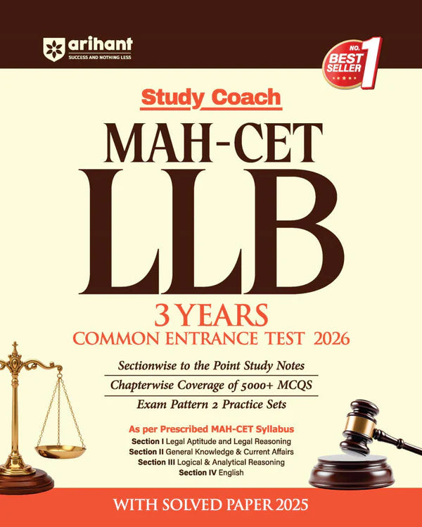 Arihant MAH CET LLB 3 Year Entrance Exam 2026 Study Coach 5000+ MCQs Concept Notes And 2025 Solved Papers Complete Preparation Guide With Free Hare ka Sahara Baba Shyam hamara Sticker