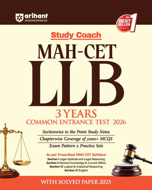 Arihant MAH CET LLB 3 Year Entrance Exam 2026 Study Coach 5000+ MCQs Concept Notes And 2025 Solved Papers Complete Preparation Guide With Free Hare ka Sahara Baba Shyam hamara Sticker