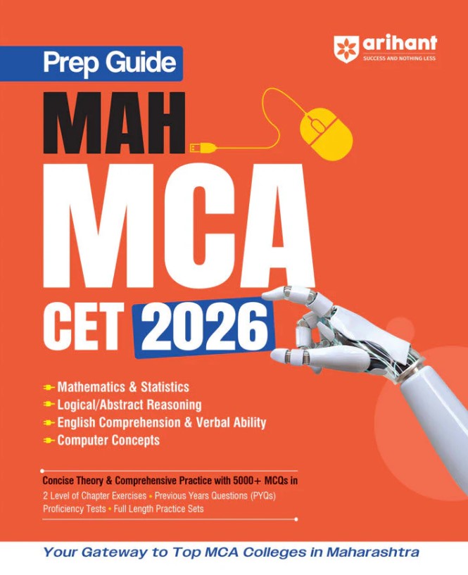 Arihant MAH MCA CET Prep Guide 2026 Concise Theory and 5000+ MCQs With Solved Papers