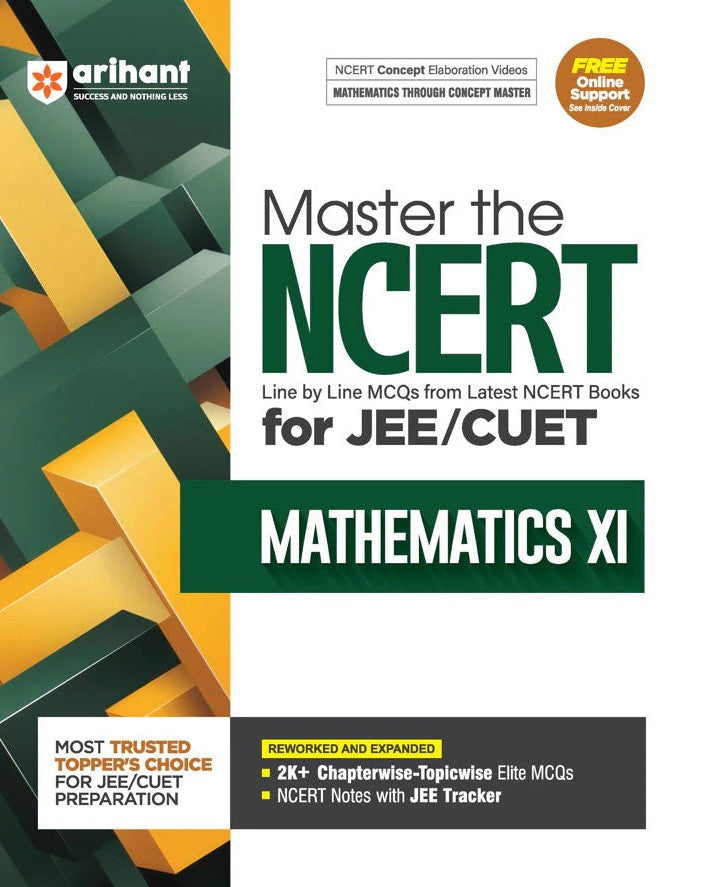 Arihant Master The NCERT Mathematics Class 11 for JEE CUET 2026 2027 Free Online Support English Medium