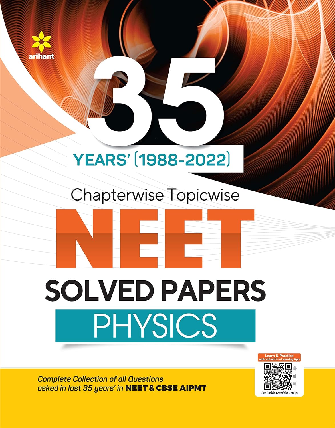 Arihant NEET Physics 35 Years Solved Papers Chapterwise Topicwise 1988 to 2022 Book English Medium
