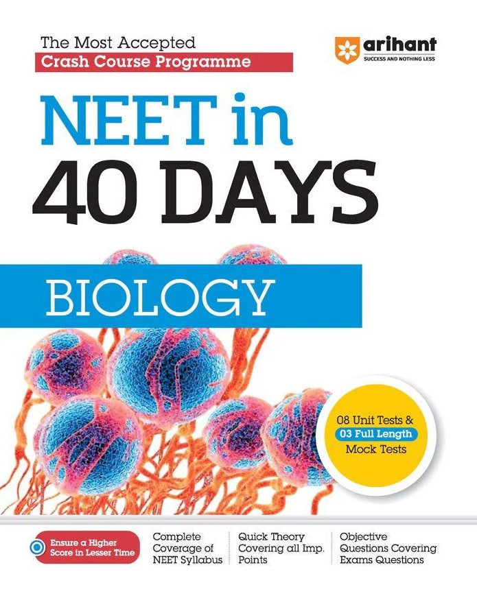 Arihant NEET in 40 Days Biology The Most Accepted Crash Course Programme English Medium 