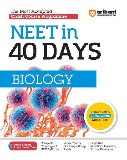 Arihant NEET in 40 Days Biology The Most Accepted Crash Course Programme English Medium 