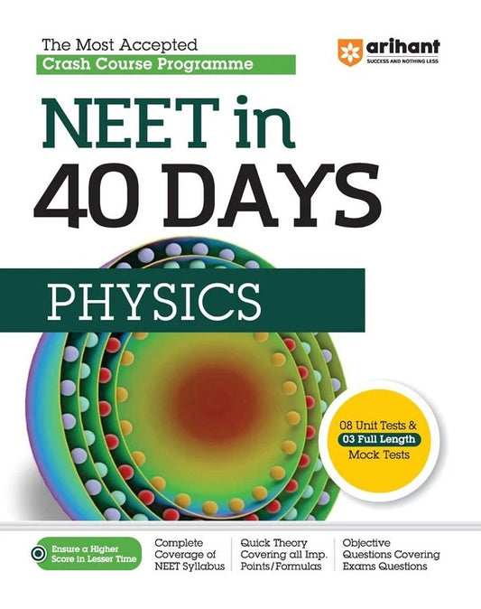 Arihant NEET in 40 Days Physics The Most Accepted Crash Course Programme English Medium 
