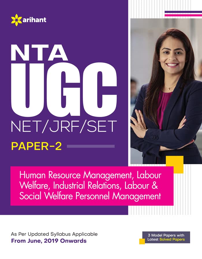 Arihant NTA UGC NET 2024 Human Resource Management Labour Welfare Industrial Relations Labour and Social Welfare Personnel Management Paper 2 Exam Study Guide Book English Medium
