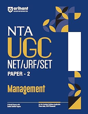 Arihant NTA UGC NET JRF SET Paper 2 Management As Per Updated Syllabus 3 Model Papers with Latest Solved Papers English Medium