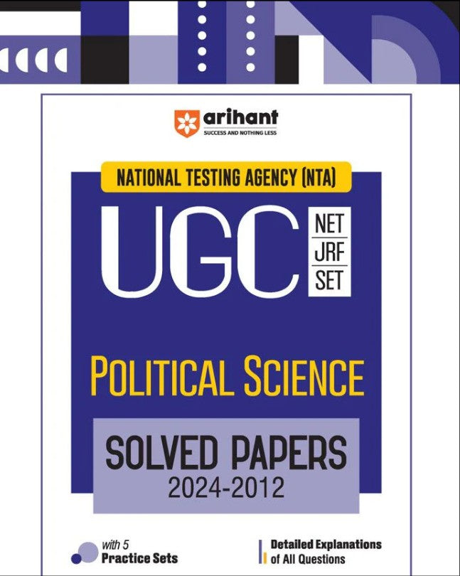 Arihant NTA UGC NET JRF SET Political Science Solved Papers 2024 to 2012 with 5 Practice Sets Hindi Medium