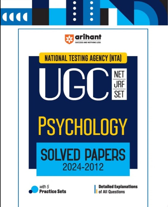Arihant NTA UGC NET JRF SET Psychology Solved Papers 2024 to 2012 with 5 Practice Sets English Medium