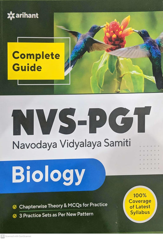 Arihant NVS PGT Biology Complete Guide With 3 Practice Sets English Medium