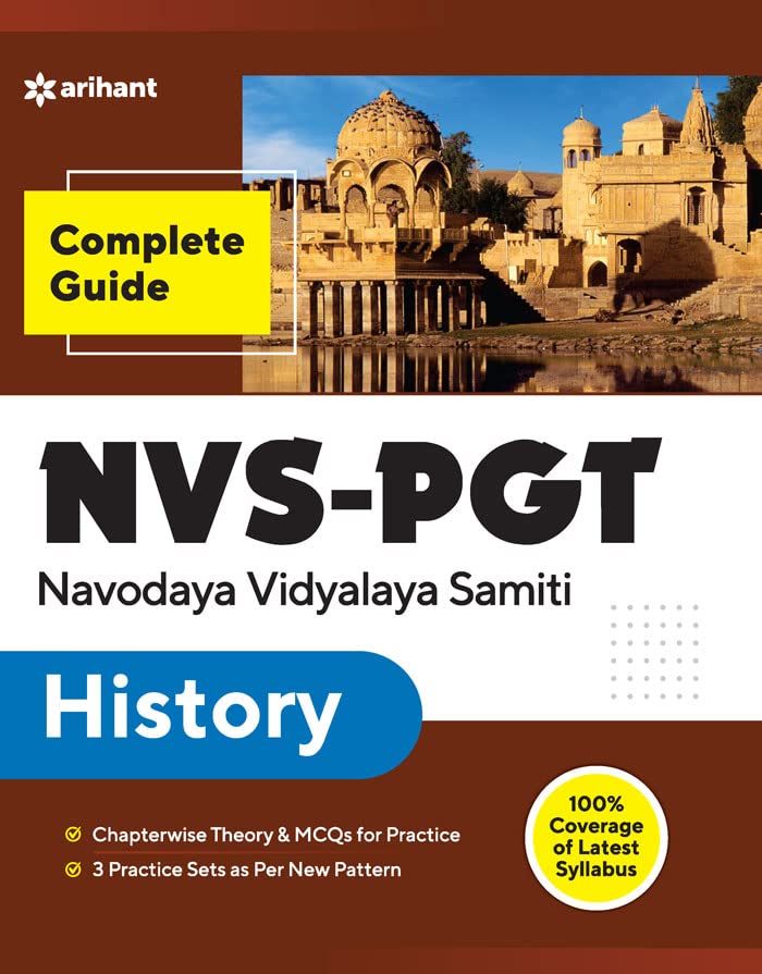 Arihant NVS PGT History Complete Guide With 3 Practice Sets English Medium