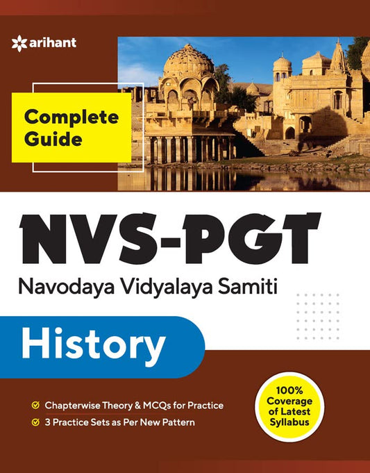 Arihant NVS PGT History Complete Guide With 3 Practice Sets English Medium