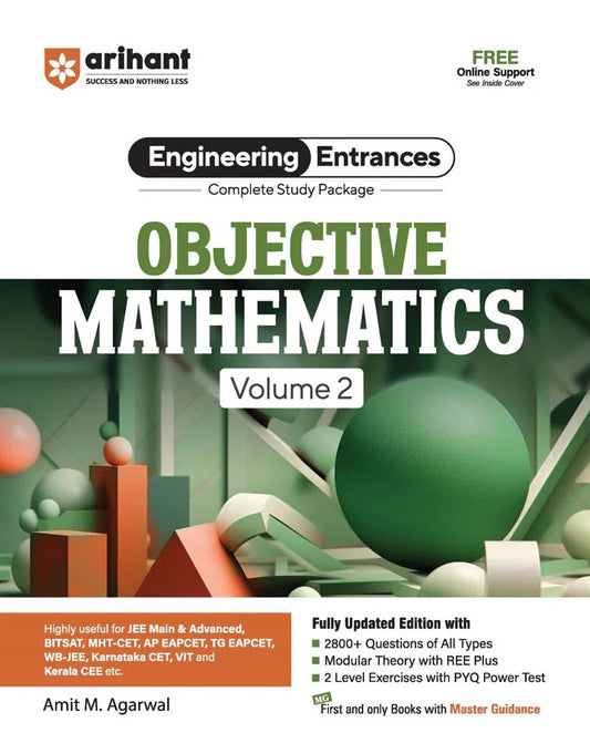 Arihant Objective Mathematics Volume 2 Complete Study Package for JEE and All Engineering Entrances 2800+ Questions of All Types By Dr  Amit M. Agarwal