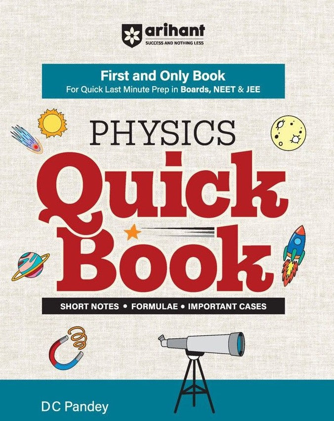 Arihant Physics Quick Book First and Only Book for Boards NEET and JEE English Medium By DC Pandey 