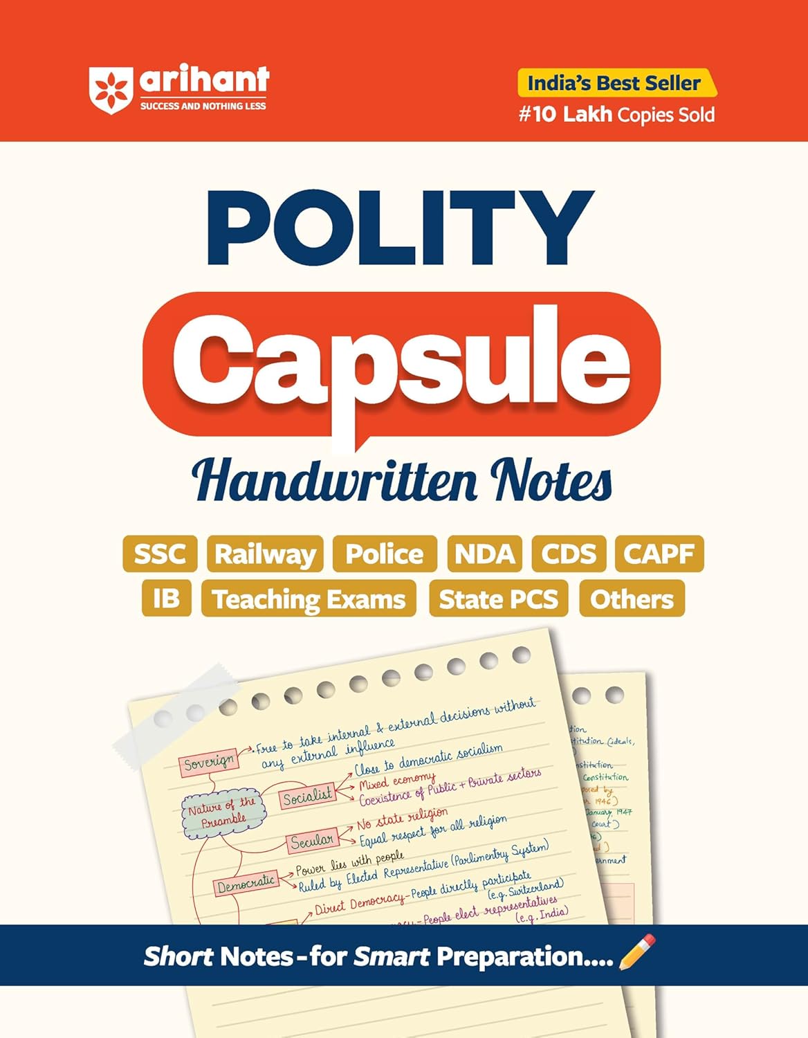 Arihant Polity Capsule Handwritten Notes English Medium for SSC – Vikas ...
