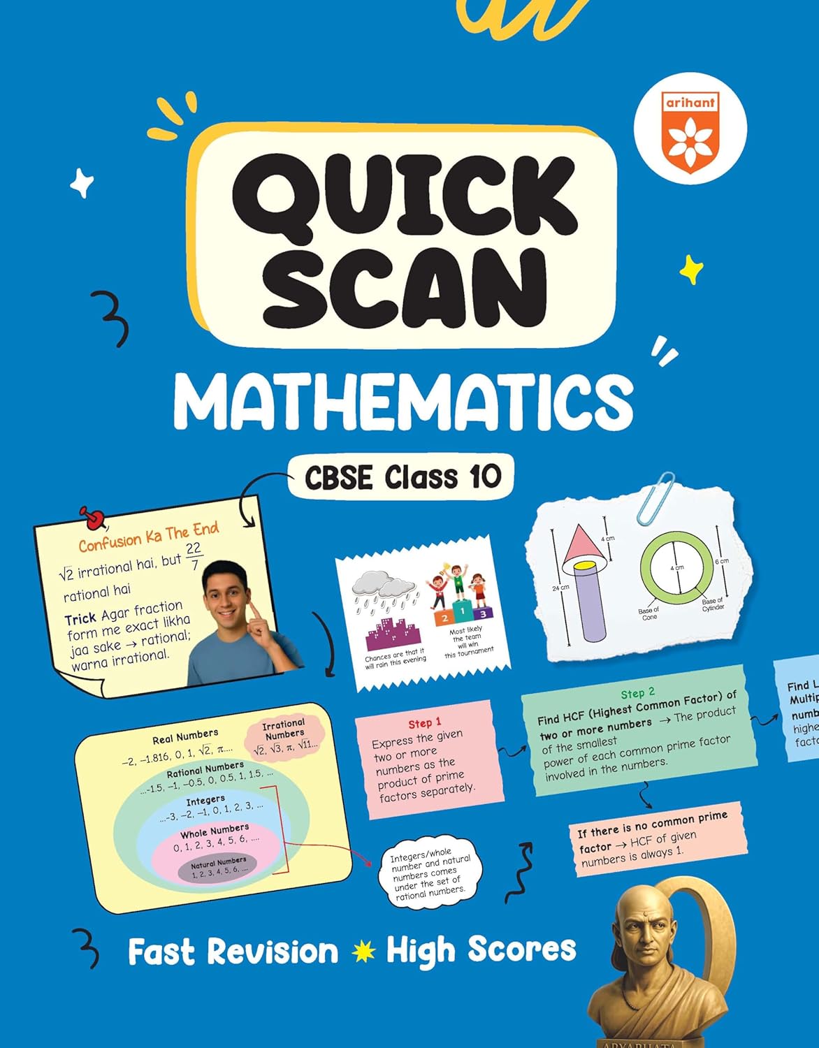 Arihant Quick Scan CBSE Class 10 Mathematics Fast Revision for High Scores By Aditya Shukla and Rakesh Pandey