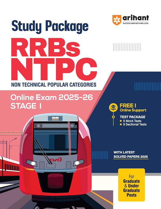 Arihant RRBs NTPC 2025-2026 Stage-I Online Exam Guide Complete Coverage With Solved Papers 2025 English Medium
