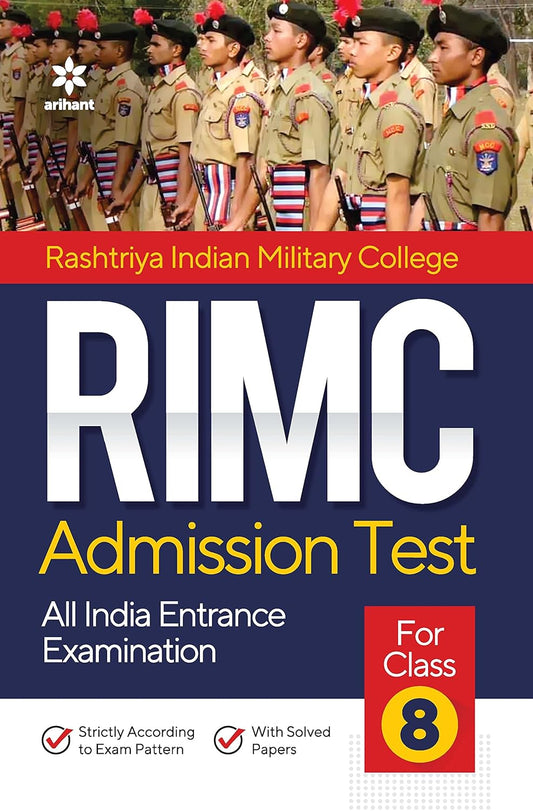 Arihant Rashtriya Indian Military College RIMC Class 8 Study Guide English Medium All India Entrance Exam According To Exam Pattern And Syllabus English Medium