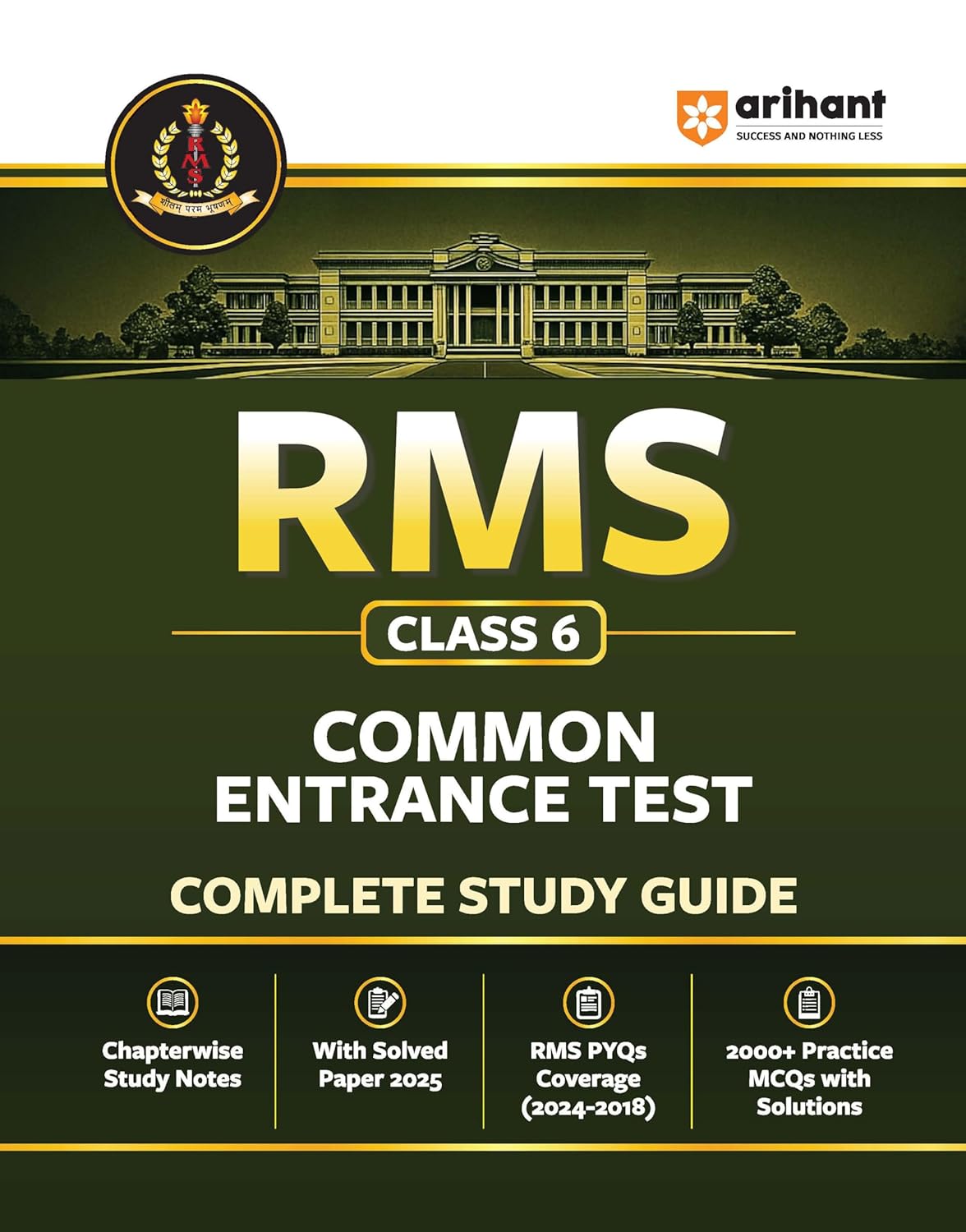 Arihant Rashtriya Military School Class 6 RMS 2026 Entrance Exam Guide Complete Coverage English Medium