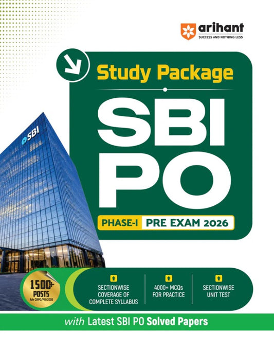  Arihant SBI PO Phase 1 Pre Exam 2026 Complete Study Package with Sectionwise Coverage with 4000+ Practice MCQs Sectionwise Unit Tests and Latest SBI PO Solved Papers As per Latest Exam Pattern Arihant SBI PO Phase 1 Pre Exam 2026 Complete Study Package with Sectionwise Coverage with 4000+ Practice MCQs Sectionwise Unit Tests and Latest SBI PO Solved Papers As per Latest Exam Pattern