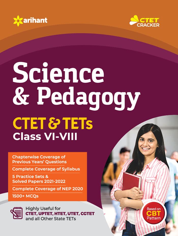 Arihant TETs and CTET Class 6 to 8 Science and Pedagogy English Medium Complete Book Junior Level Exam