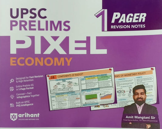 Arihant UPSC Prelims Pixel Economy 1 Pager Revision Notes By Amit Mangtani Sir