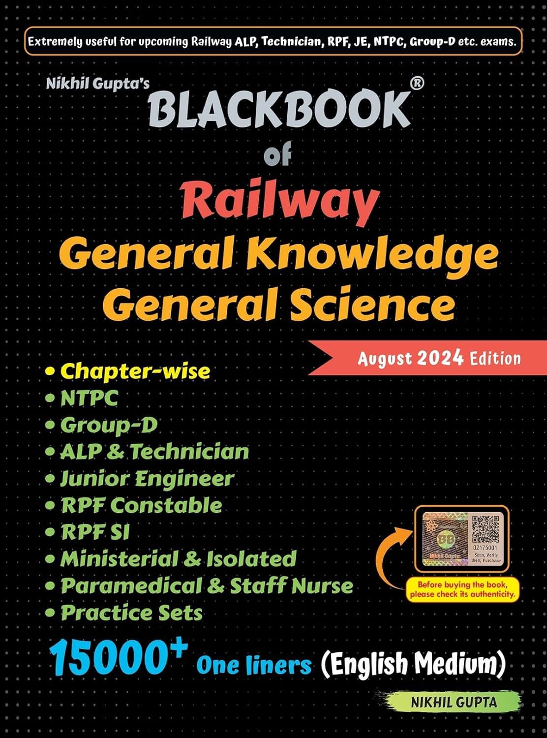 Blackbook Of Railway General Knowledge General Science GK and GS Book Latest Edition August 2024 English Medium By Nikhil Gupta