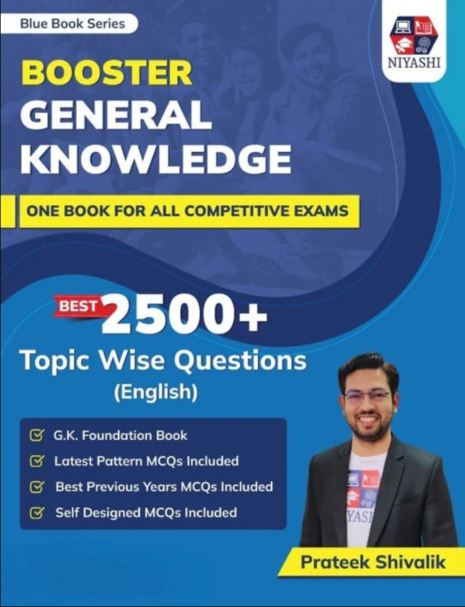 Blue Book Series Booster General Knowledge GK Book for All Teaching Exams 2026 by Prateek Shivalik 2500+ Topic Wise Questions Latest Pattern MCQs For DSSSB CTET UPTET KVS PGT PRT TGT Exams English Medium