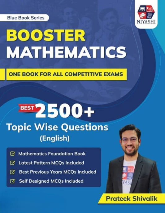 Blue Book Series Booster Mathematics Book for All Teaching Exams 2026 by Prateek Shivalik 2500+ Topic Wise Questions Latest Pattern MCQs For DSSSB CTET UPTET KVS PGT PRT TGT Exams English Medium