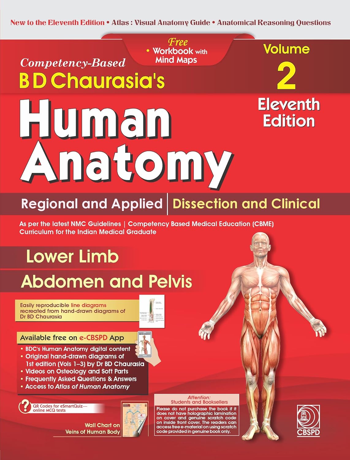 CBS Publishers Human Anatomy Volume 2 Lower Limb Abdomen and Pelvis 11th Edition By BD Chaurasia
