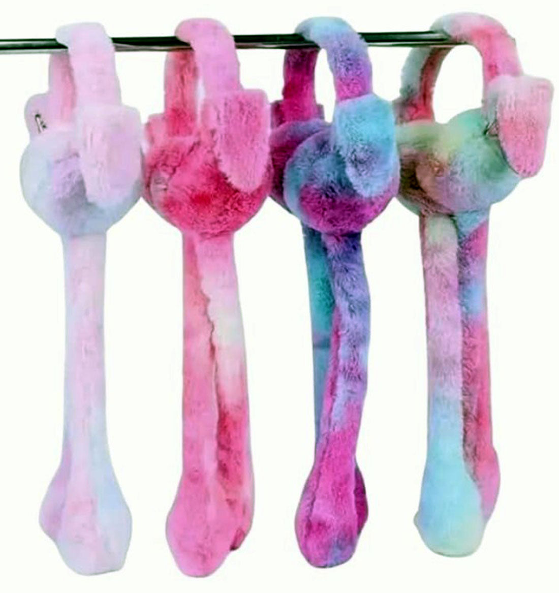 Trending Kids Winter Ear Muffs,Unicorn Rainbow & Rabbit Moving Ear Bunny Warmers with Chu Chu Sound/Soft Plush Hair Cover for Girls, Boys & Adults,Cute Winter Muffler Headband, Ka New Year Offer, Free Khatu Shyam Sticker