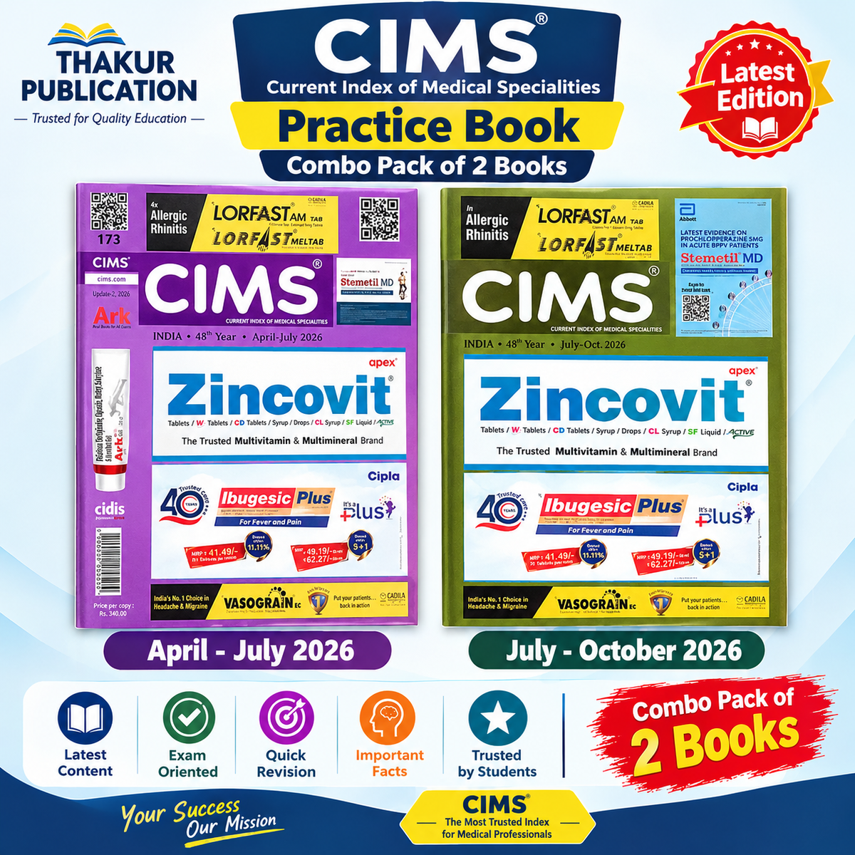 CIMS India April-July 2026 & July-October 2026 Twin Combo Pack