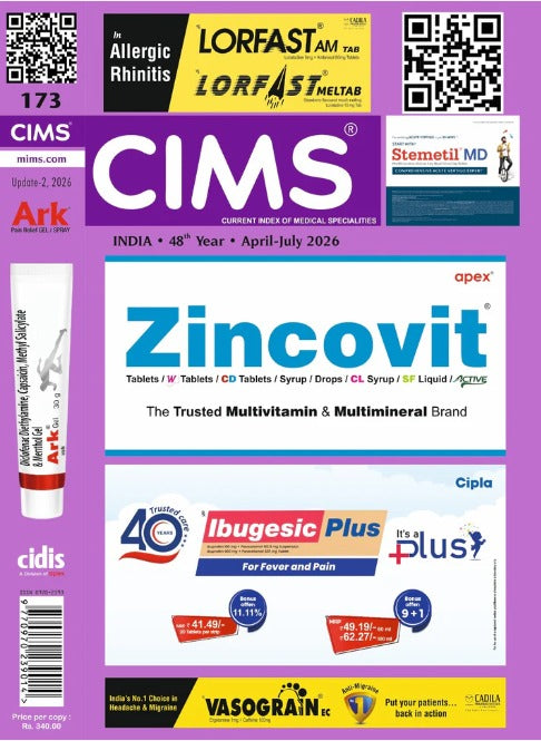 CIMS India Year 48th April 2026 to July 2026 Current Index of Medical Specialities