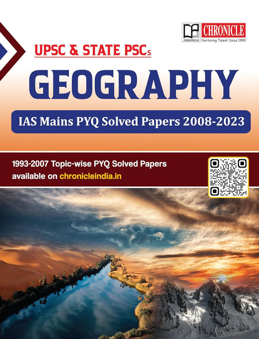Chronicle Geography IAS Mains PYQ Solved Papers 2008 to 2023 In English For UPSC And State PSC By NN OJha