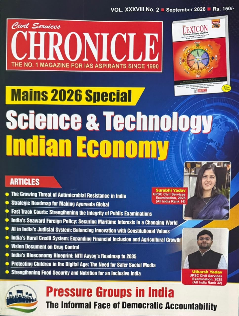 Civil Services Chronicle September 2026 English Monthly Magazine Mains 2026 Special Science and Technology Indian Economy