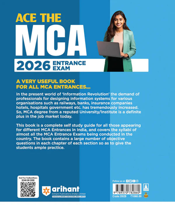 Arihant ACE The MCA Entrance Exam 2026 Chapterwise Quick Theory And 3500+ Practice Questions Complete Syllabus Coverage With Free Khatu Shyam Sticker